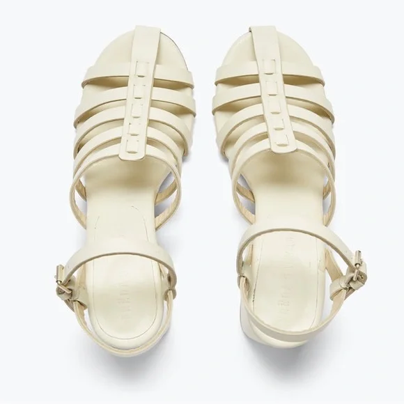 New! Freda Salvador Marisa Fisherman Sandal, Dove White - Picture 4 of 6